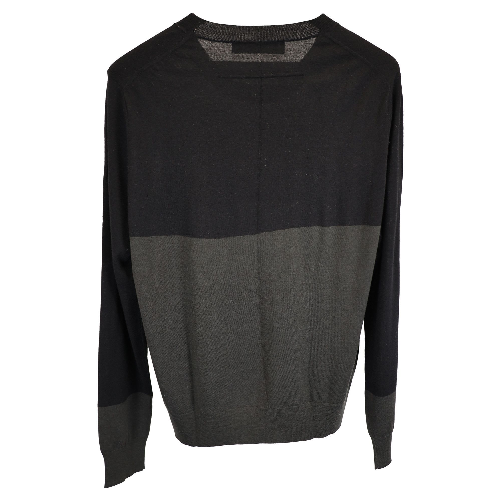 Givenchy Givenchy Two-Toned Crewneck Sweater in Black and Grey Wool Size XL / US 12-14 / IT 48-50 - 3 Thumbnail