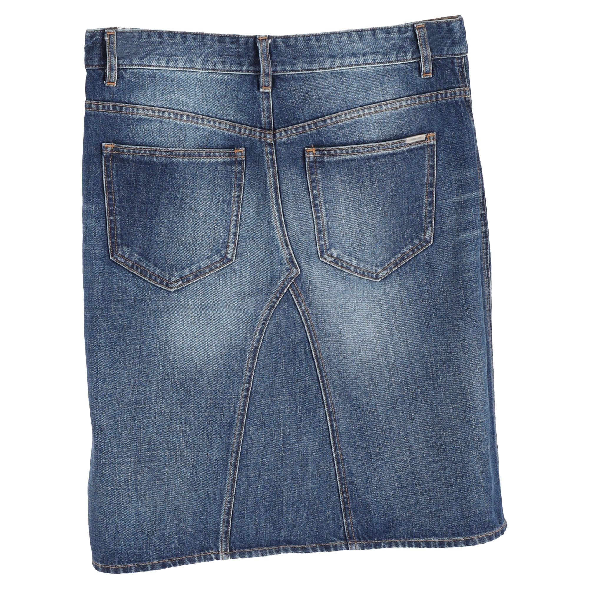 Isabel Marant Isabel Marant Etoile Knee-Length Skirt Blue Cotton Denim Size 24" / US 00 / IT 34 - 2 Thumbnail