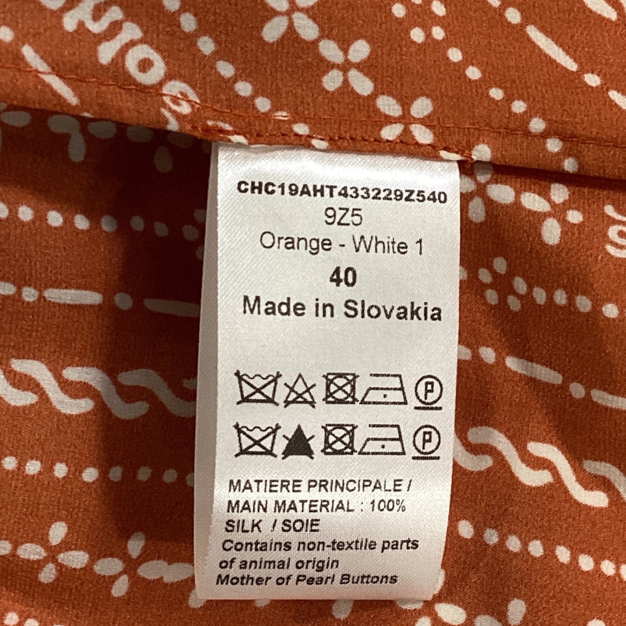 Chloe Chloé Pussy Bow Printed Blouse in Brown Silk Size XS / US 0-2 / IT 36-38 - 6 Thumbnail