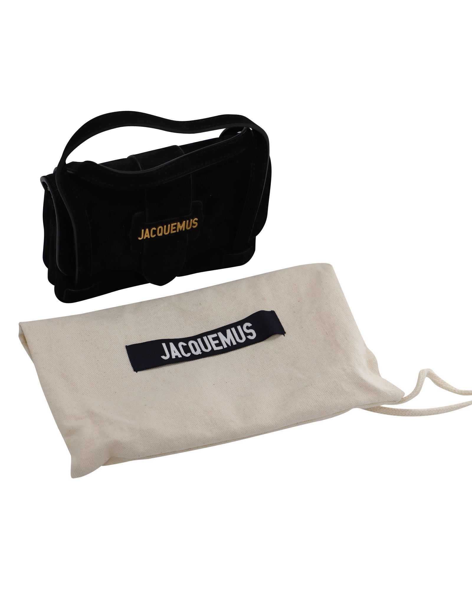 Jacquemus Jacquemus Le Sac Minho Nubuck Mini Bag in Black Suede Size ONE SIZE - 4 Thumbnail