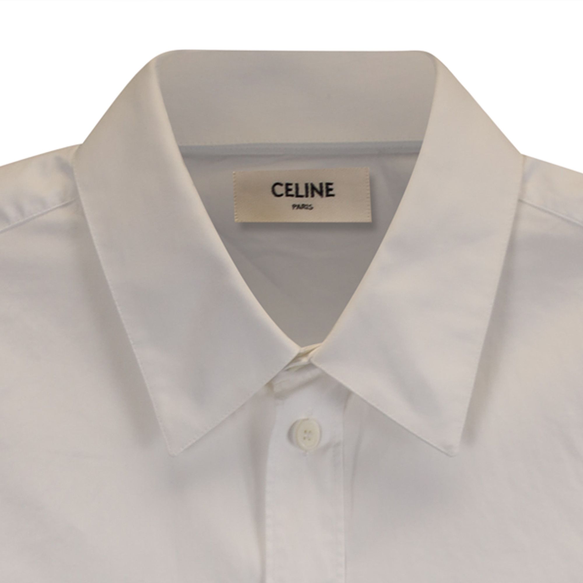 Celine Celine Button-Down Shirt in White Cotton Size S / US 4 / IT 40 - 2 Thumbnail