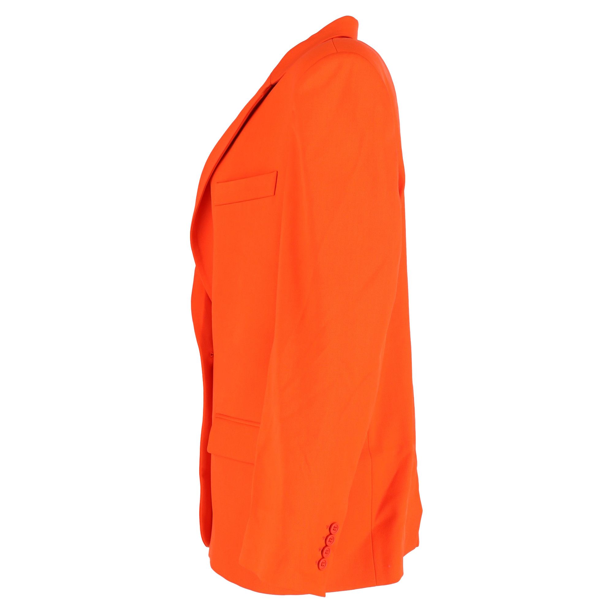The Attico The Attico Oversized Single-Breasted Blazer in Orange Polyes Size XS / US 0-2 / IT 36-38 - 2 Thumbnail