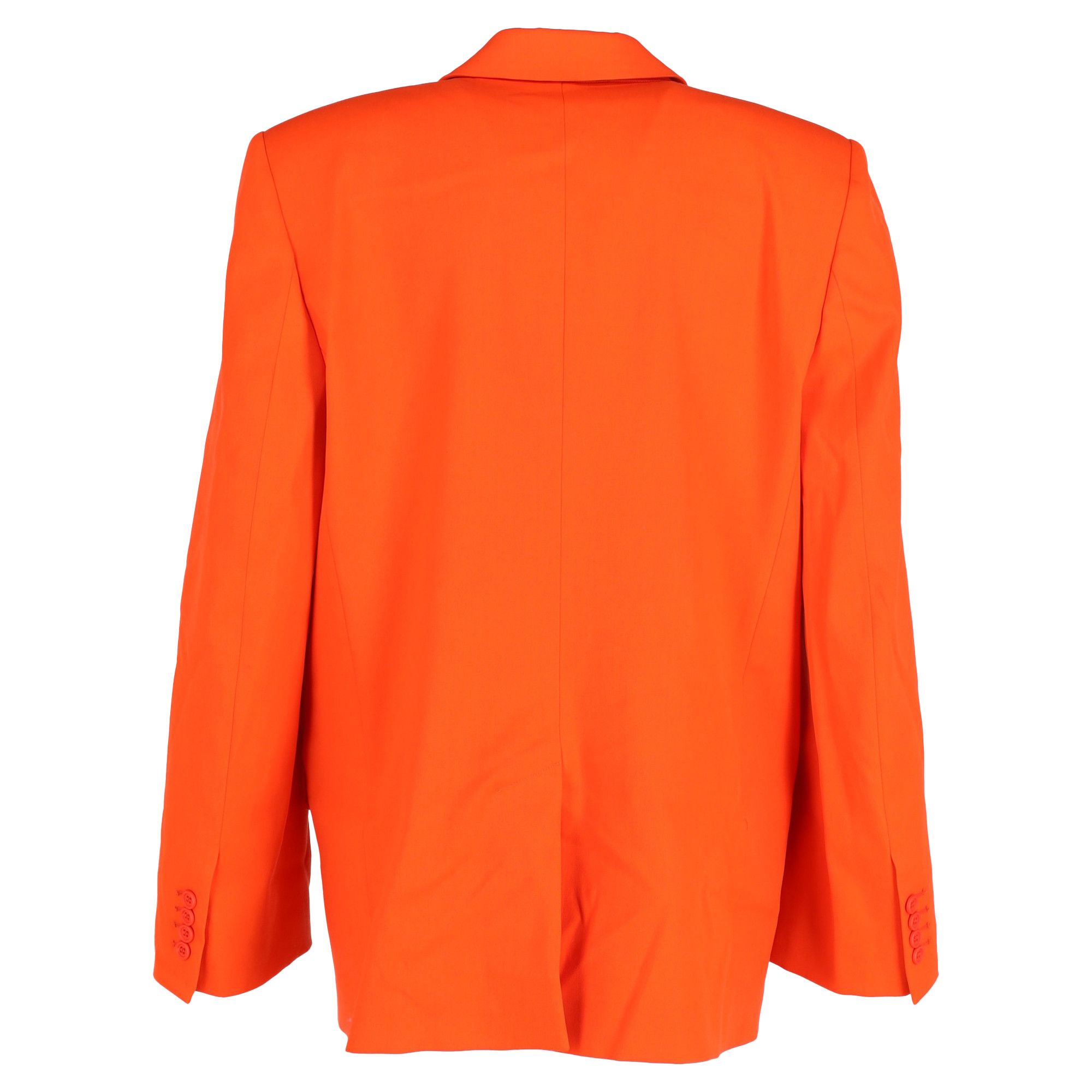 The Attico The Attico Oversized Single-Breasted Blazer in Orange Polyes Size XS / US 0-2 / IT 36-38 - 3 Thumbnail