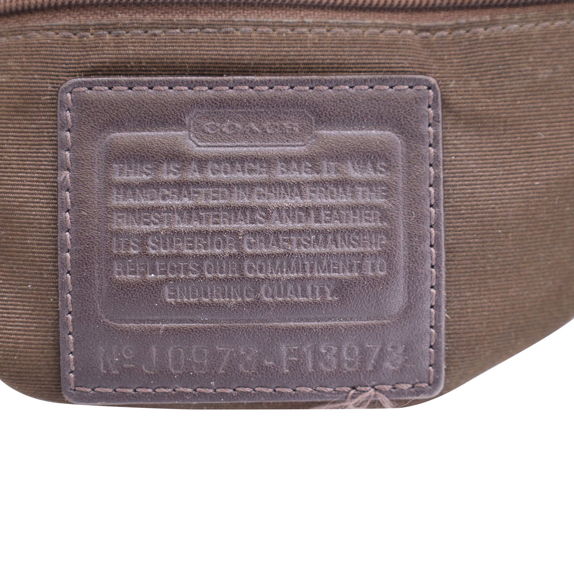 Coach Coach Hampton Signature Jacquard Medium Shoulder Bag in Brow Size ONE SIZE - 4 Thumbnail