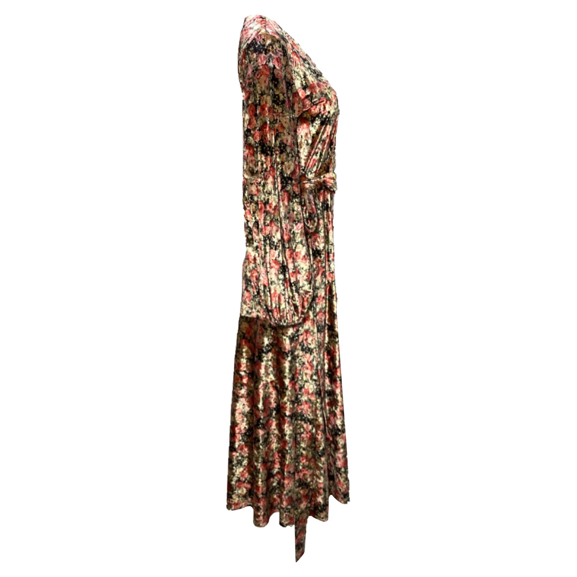 ROTATE Rotate Birger Christensen Beatrix Floral Print Midi Wrap Dr Size XS / US 0-2 / IT 36-38 - 3 Thumbnail
