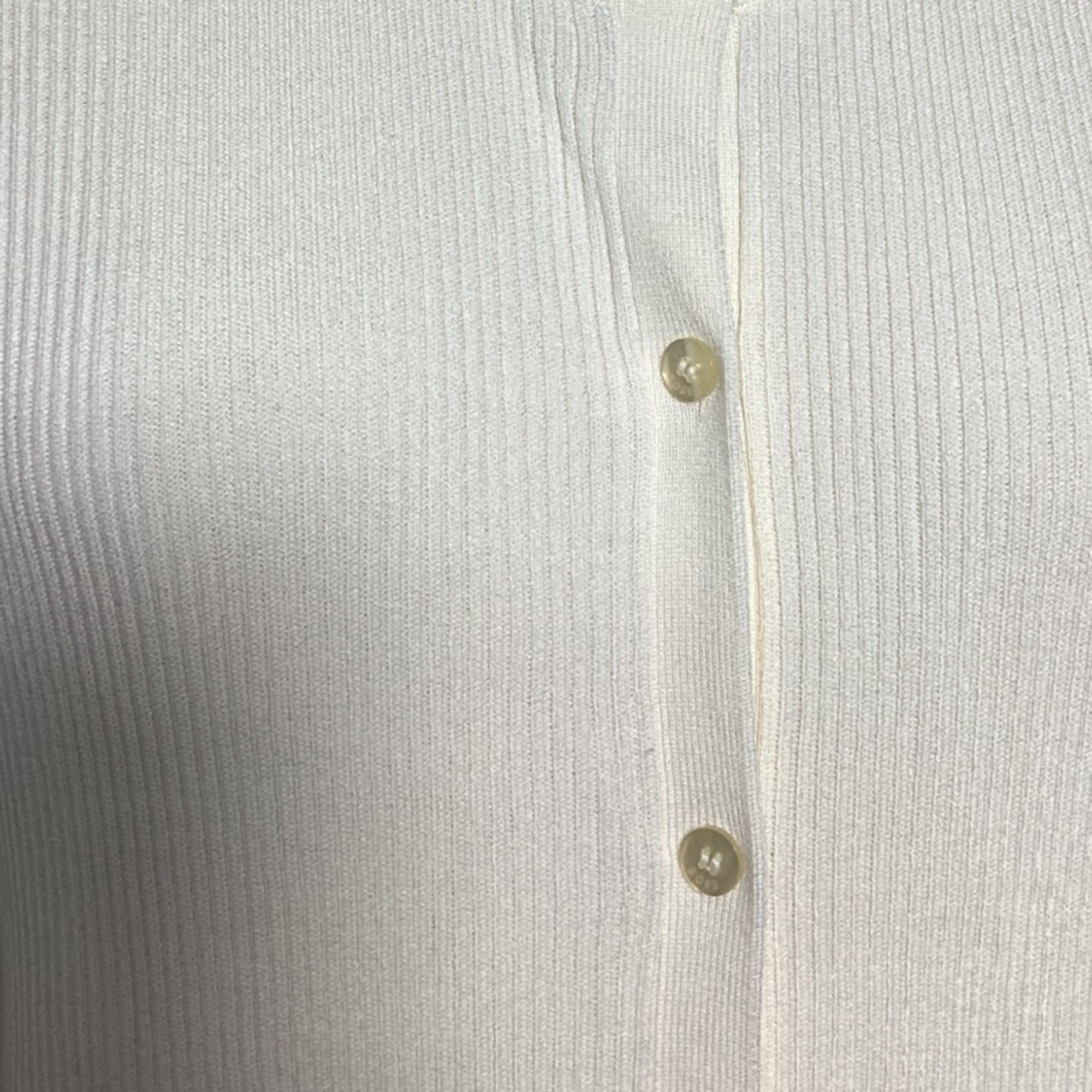 Hugo Boss Boss Ribbed Cardigan in White Viscose Size S / US 4 / IT 40 - 4 Thumbnail