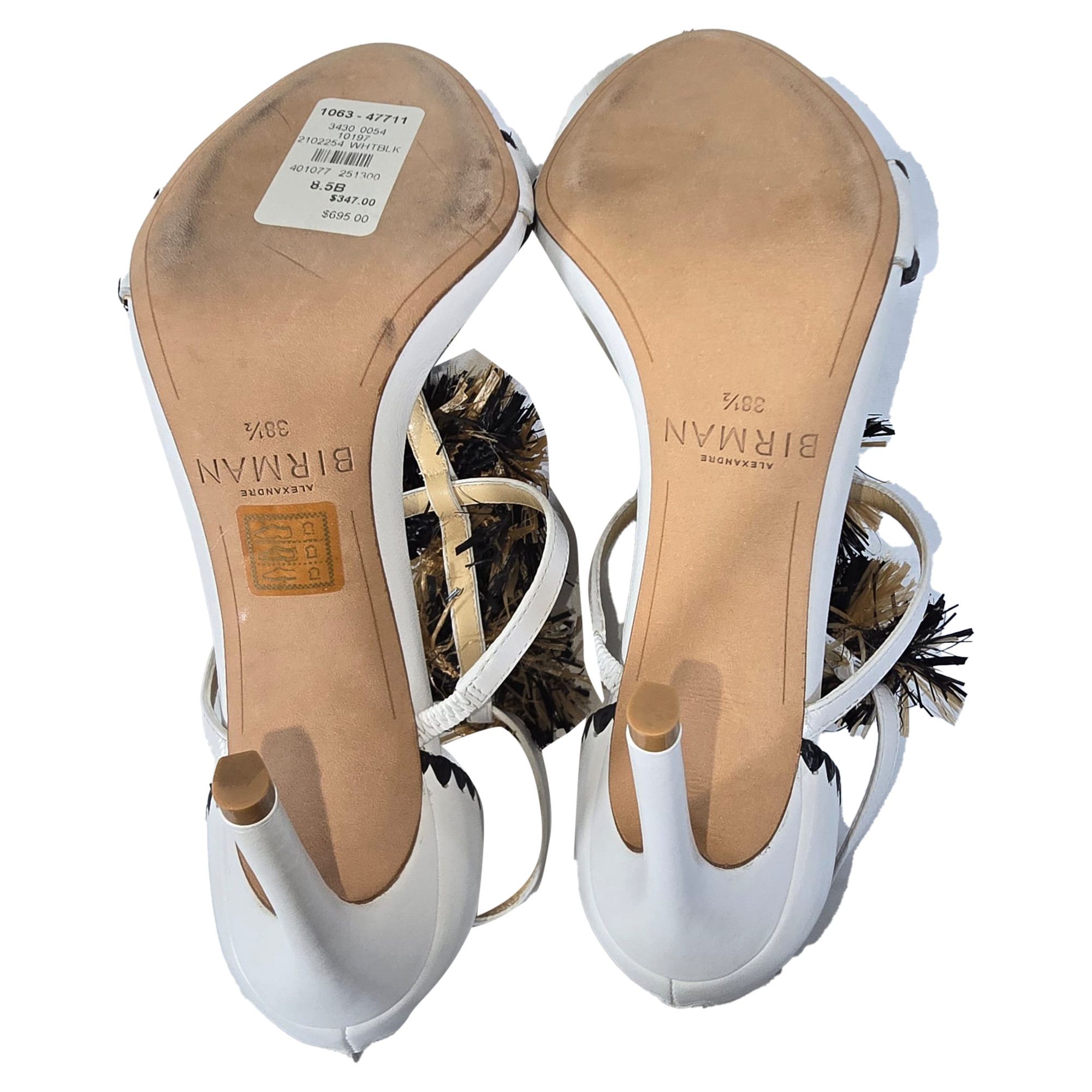 Alexandre Birman Alexandre Birman Tornado Sandals in White Leather Size US 8.5 / IT 38.5 - 7 Thumbnail