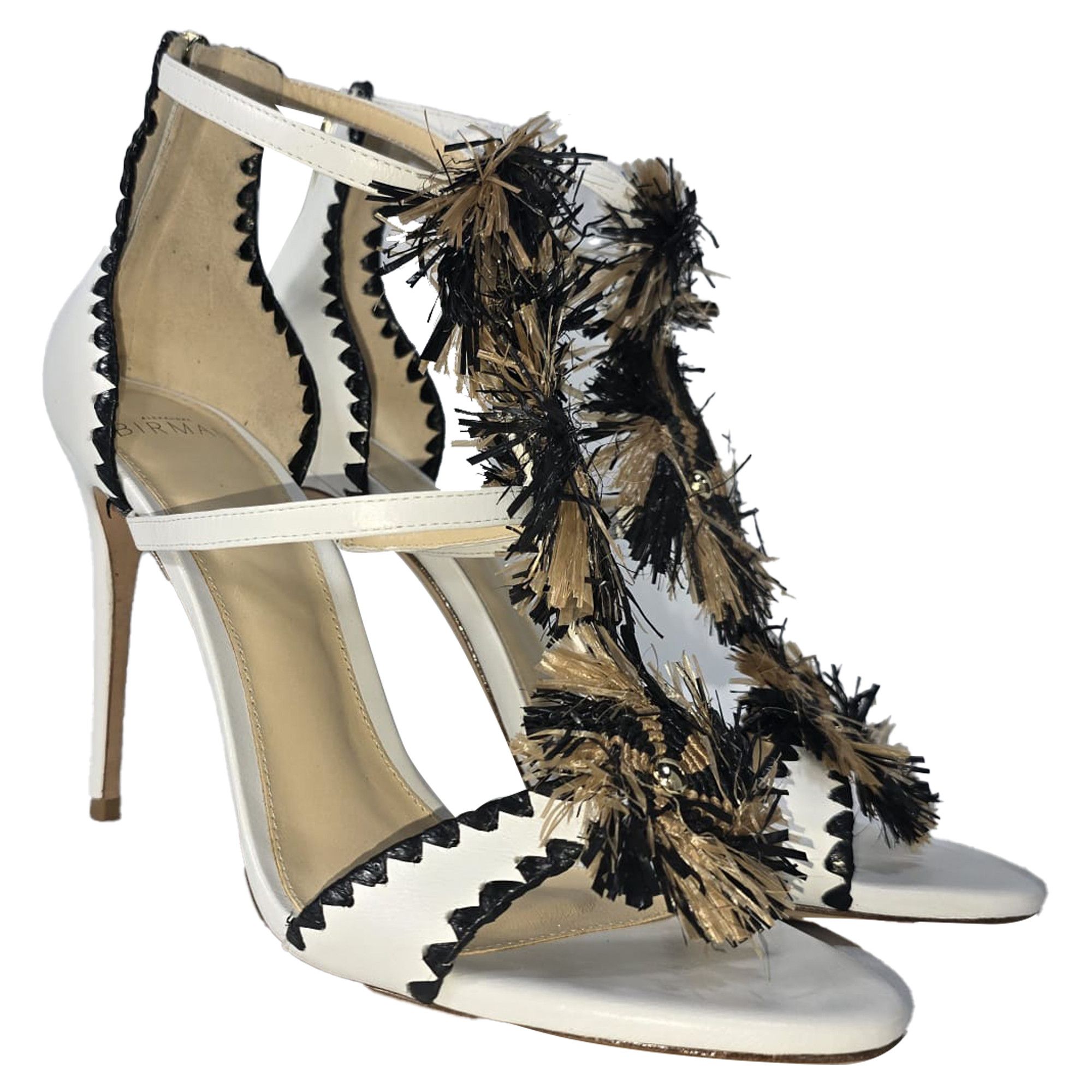 Alexandre Birman Alexandre Birman Tornado Sandals in White Leather Size US 8.5 / IT 38.5 - 3 Thumbnail