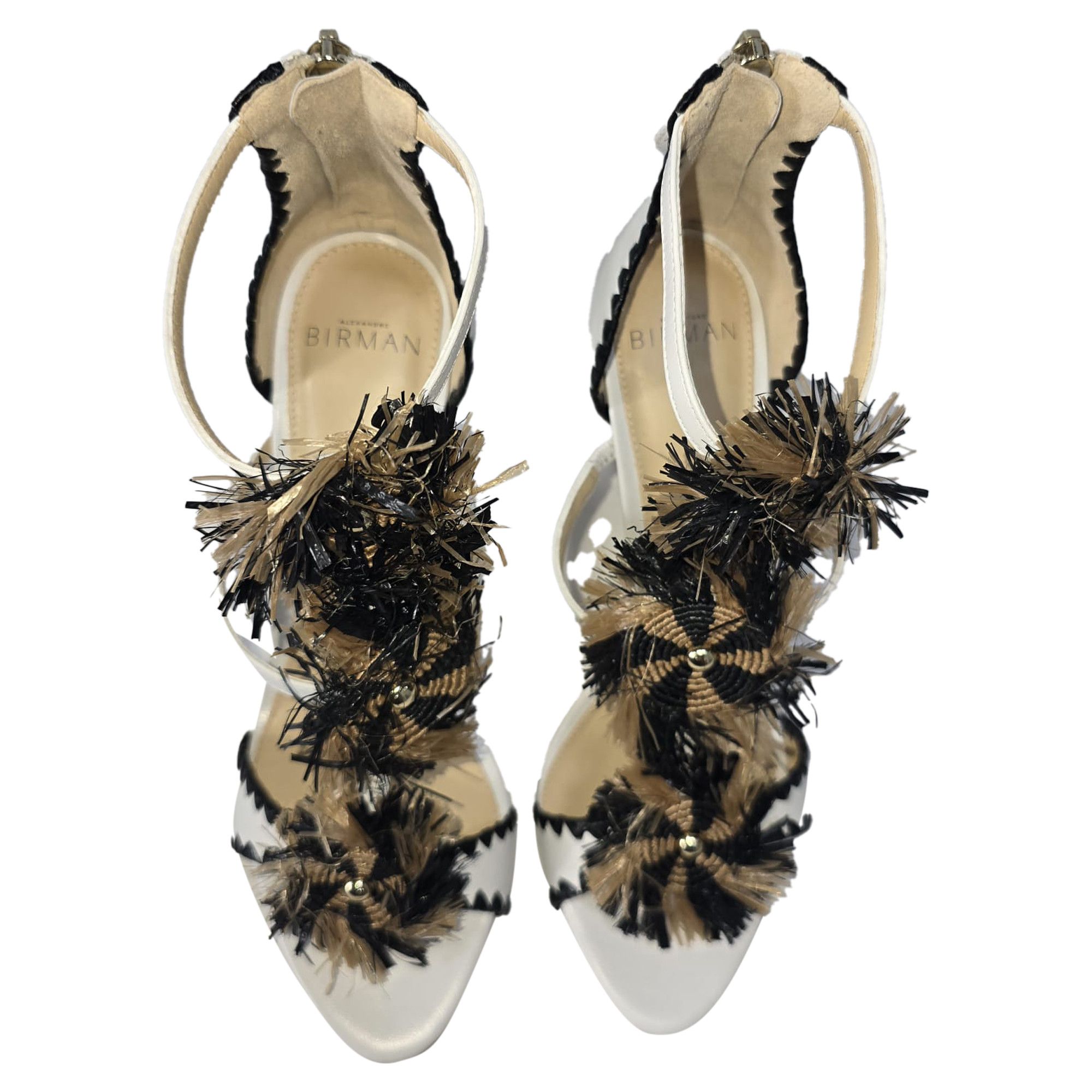 Alexandre Birman Alexandre Birman Tornado Sandals in White Leather Size US 8.5 / IT 38.5 - 6 Thumbnail