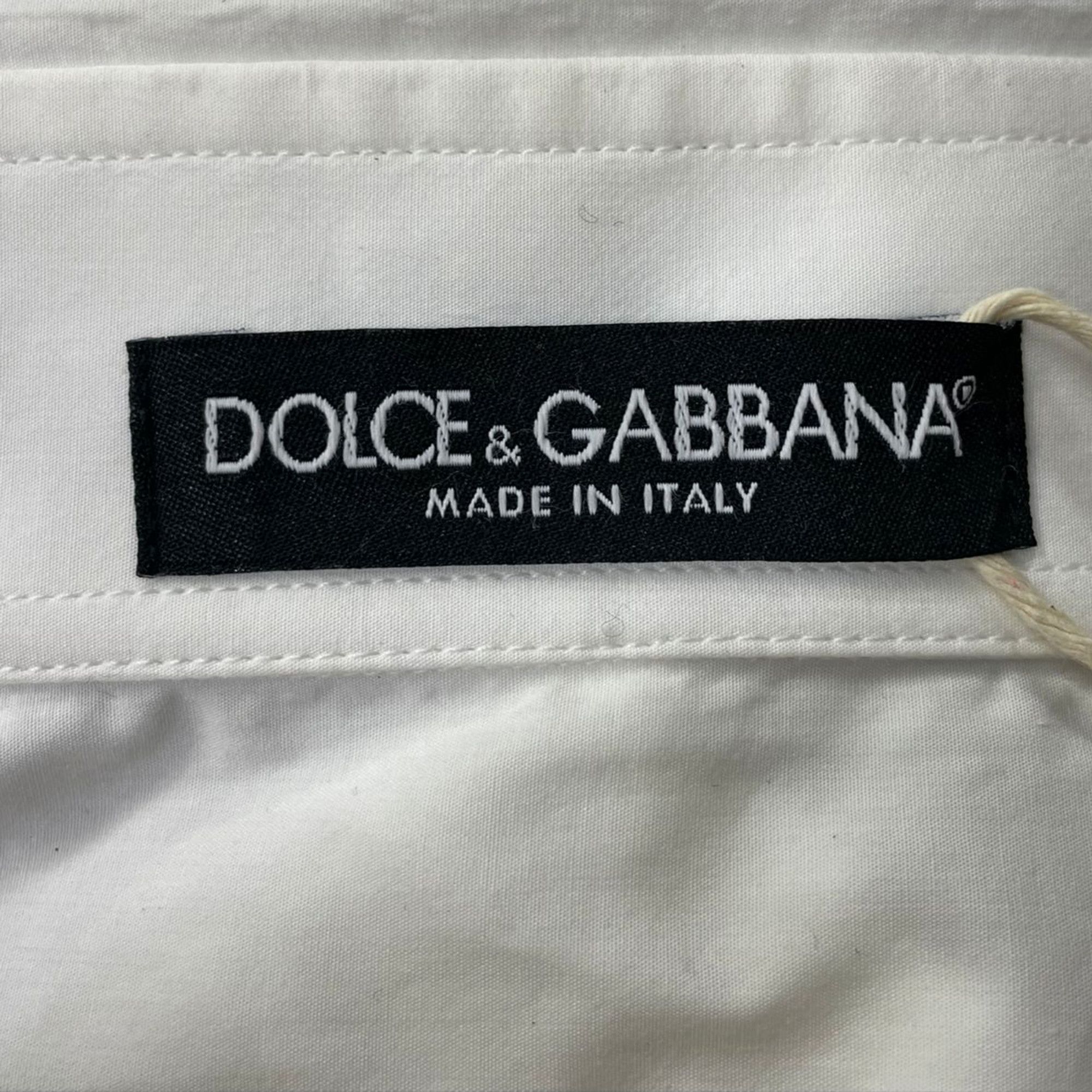 Dolce & Gabbana Dolce & Gabbana Pussy Bow Shirt in White Cotton Size XS / US 0-2 / IT 36-38 - 5 Thumbnail