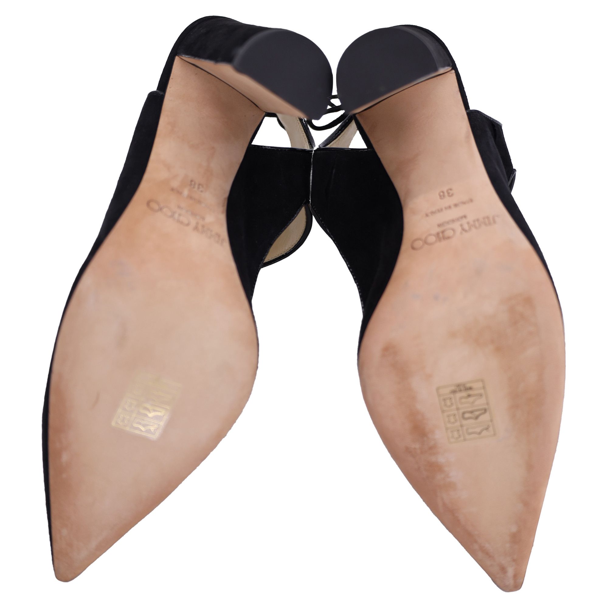 Jimmy Choo Jimmy Choo Mazey 100 Pumps in Black Suede Size US 9 / IT 39 - 4 Thumbnail