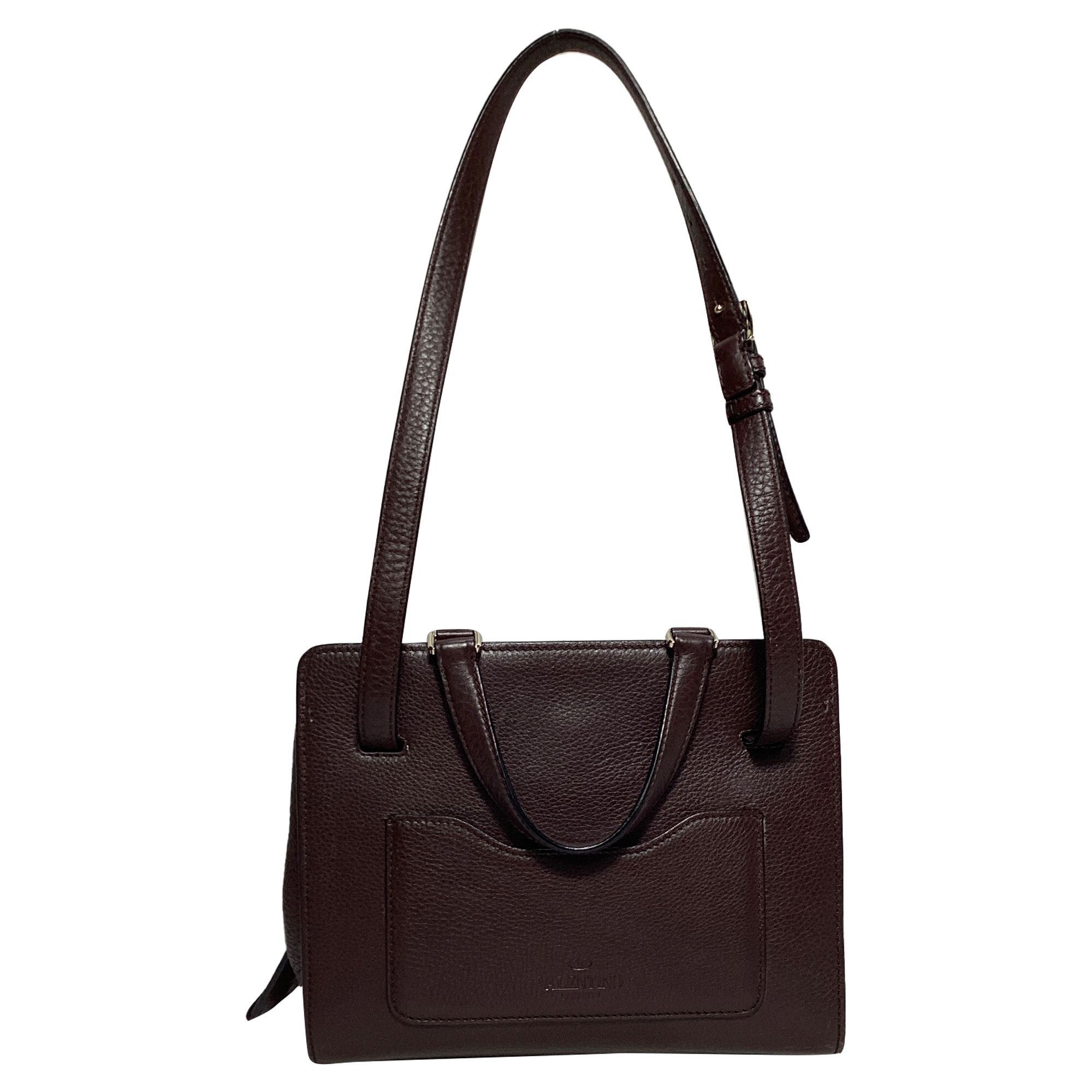 Valentino Valentino Medium Joylock Top Handle Bag in Burgundy Leather Size ONE SIZE - 2 Thumbnail