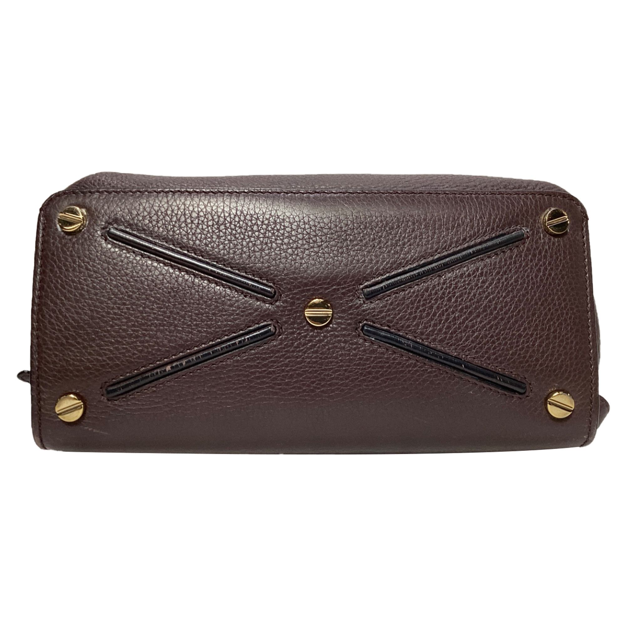Valentino Valentino Medium Joylock Top Handle Bag in Burgundy Leather Size ONE SIZE - 5 Thumbnail