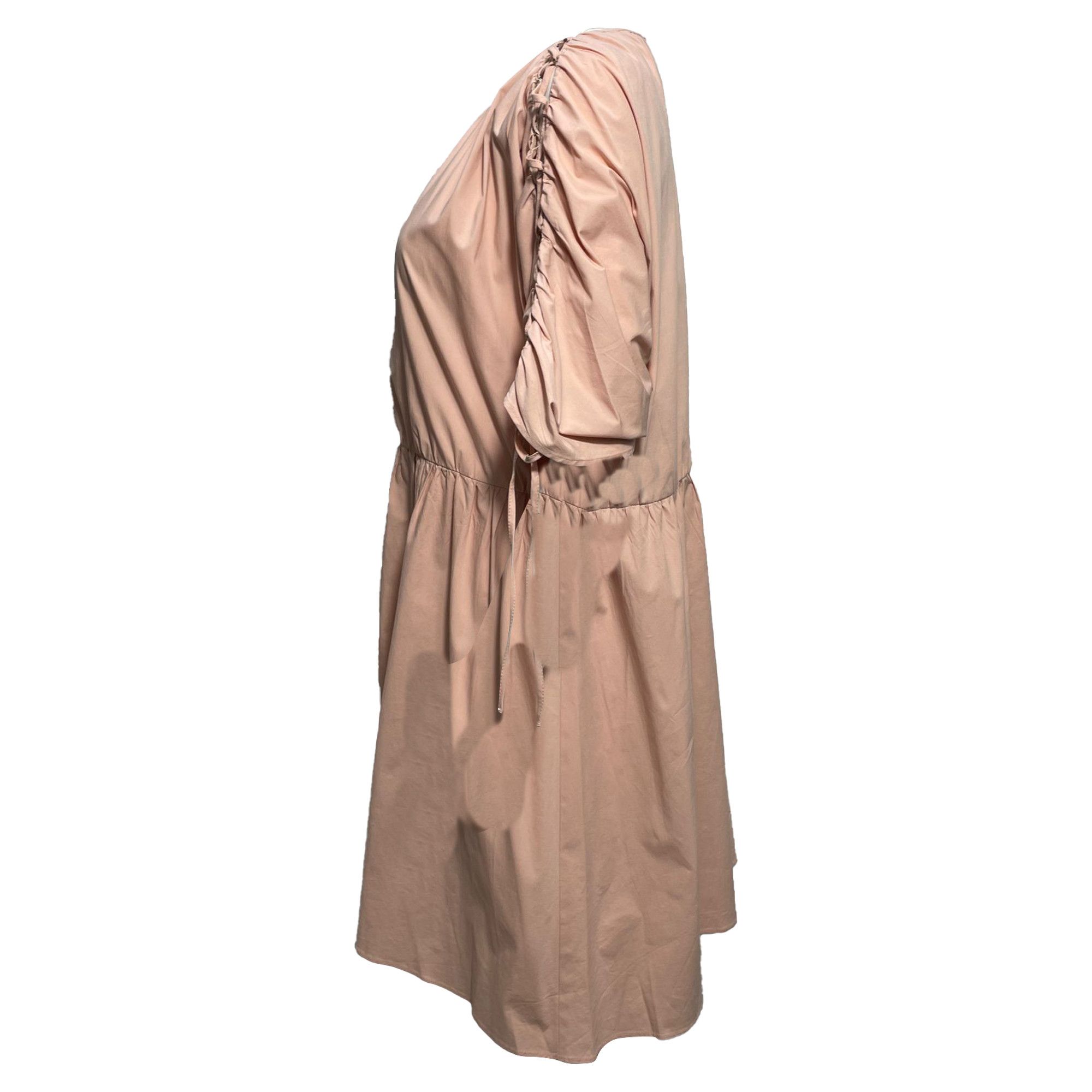 RED Valentino Red Valentino Lace-Up Mini Dress in Pink Cotton Size M / US 6-8 / IT 42-44 - 3 Thumbnail