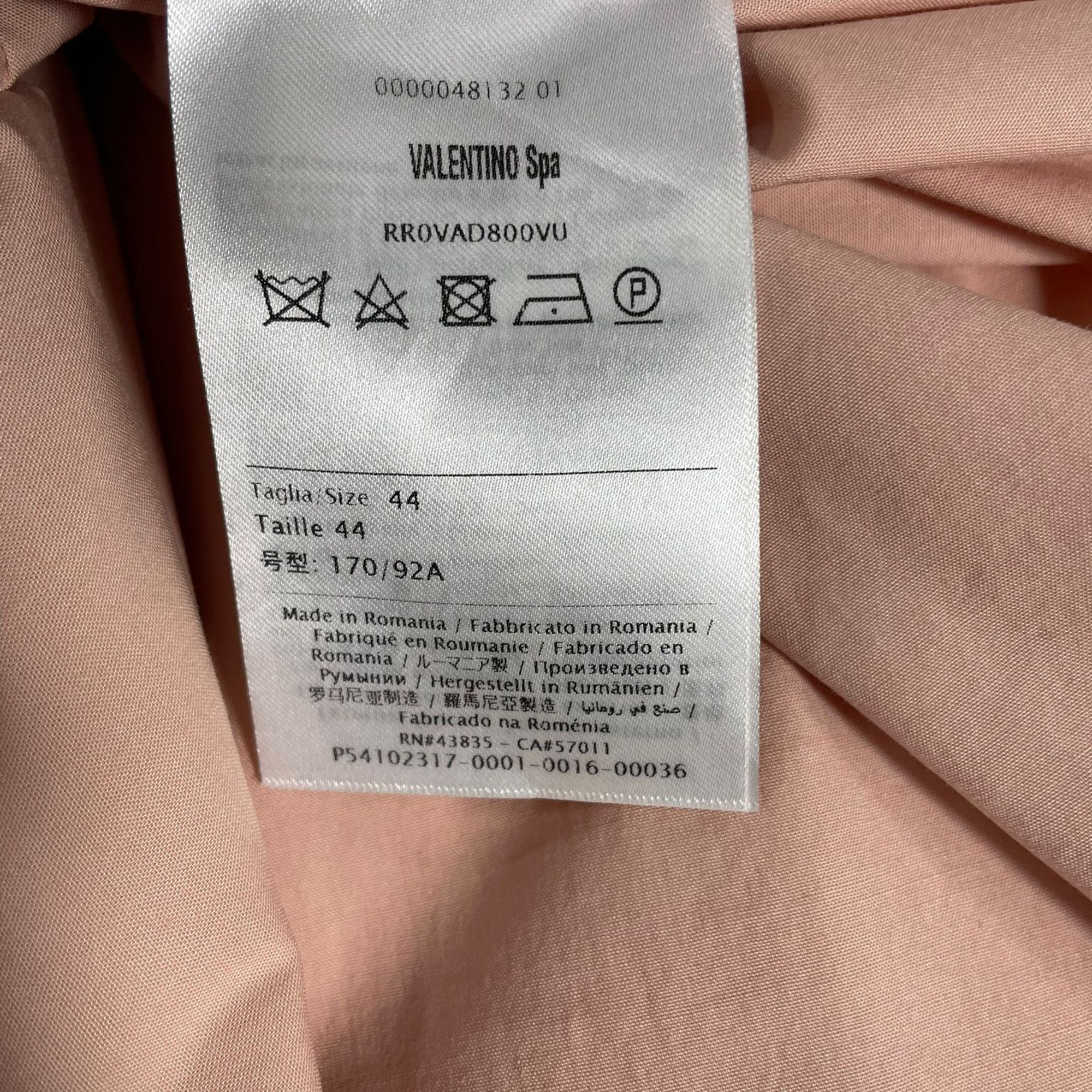 RED Valentino Red Valentino Lace-Up Mini Dress in Pink Cotton Size M / US 6-8 / IT 42-44 - 6 Thumbnail