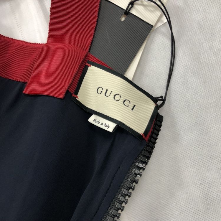Gucci Gucci Navy Contrast Trim Dress Size 42 Size M / US 6-8 / IT 42-44 - 6 Thumbnail
