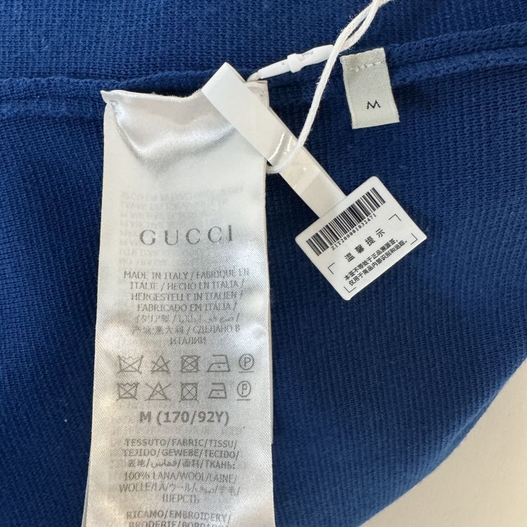 Gucci Gucci Blue Wool Logo Mini Dress Size M Size M / US 6-8 / IT 42-44 - 3 Thumbnail