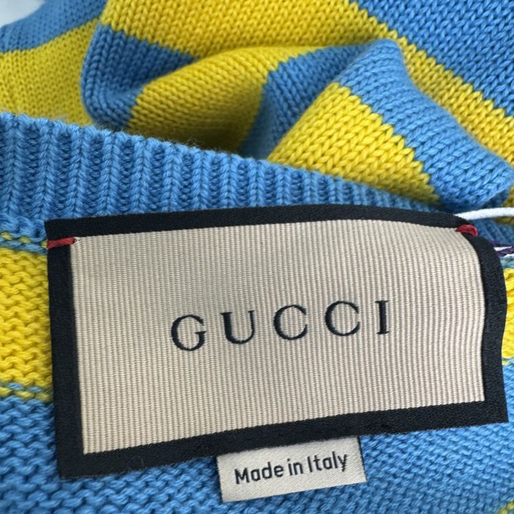 Gucci Gucci Striped Embroidered Knit Dress Size S Size S / US 4 / IT 40 - 3 Thumbnail
