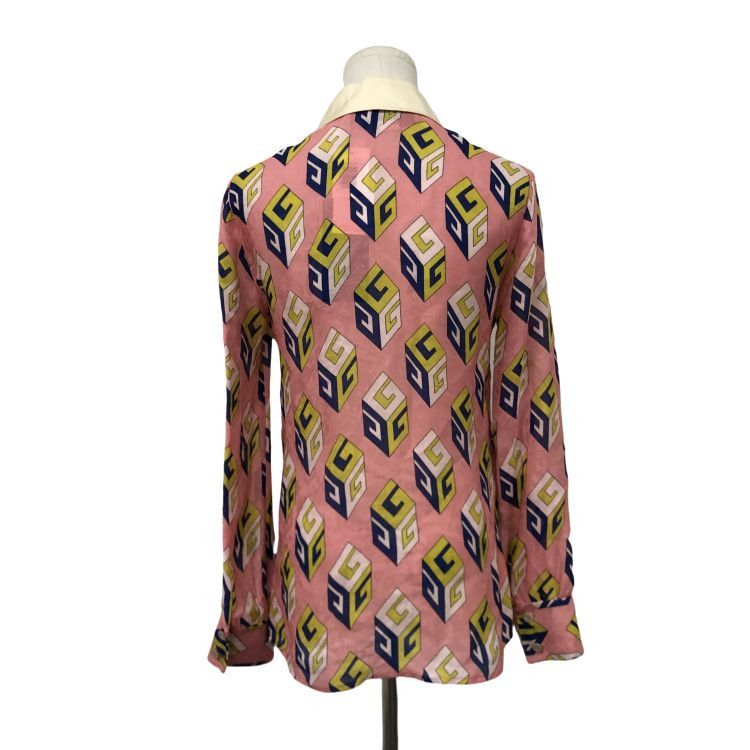 Gucci Gucci Geometric Print Blouse Size 38 Size XS / US 0-2 / IT 36-38 - 2 Thumbnail