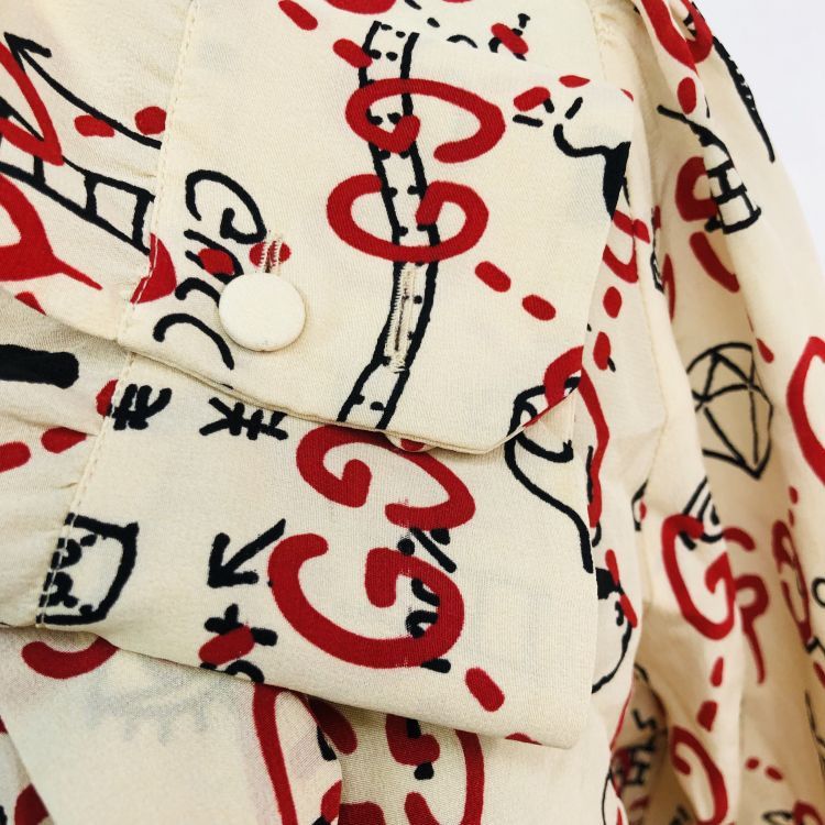 Gucci Gucci Printed Silk Blouse Size 38 Size XS / US 0-2 / IT 36-38 - 5 Thumbnail