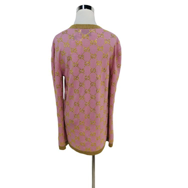 Gucci Gucci Gold Crystal GG Sweater Size M Size M / US 6-8 / IT 42-44 - 2 Thumbnail