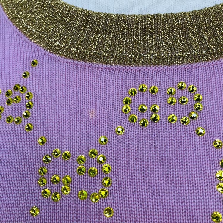 Gucci Gucci Gold Crystal GG Sweater Size M Size M / US 6-8 / IT 42-44 - 7 Thumbnail