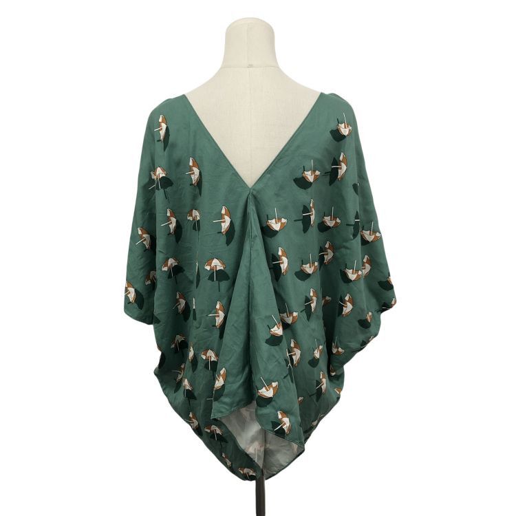 Gucci Gucci Umbrella Print Silk Blouse Size 36 Size XS / US 0-2 / IT 36-38 - 2 Thumbnail