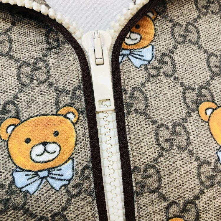 Gucci Gucci Bear GG Supreme Zip Hoodie Size XS Size US XS / EU 42 / 0 - 7 Thumbnail