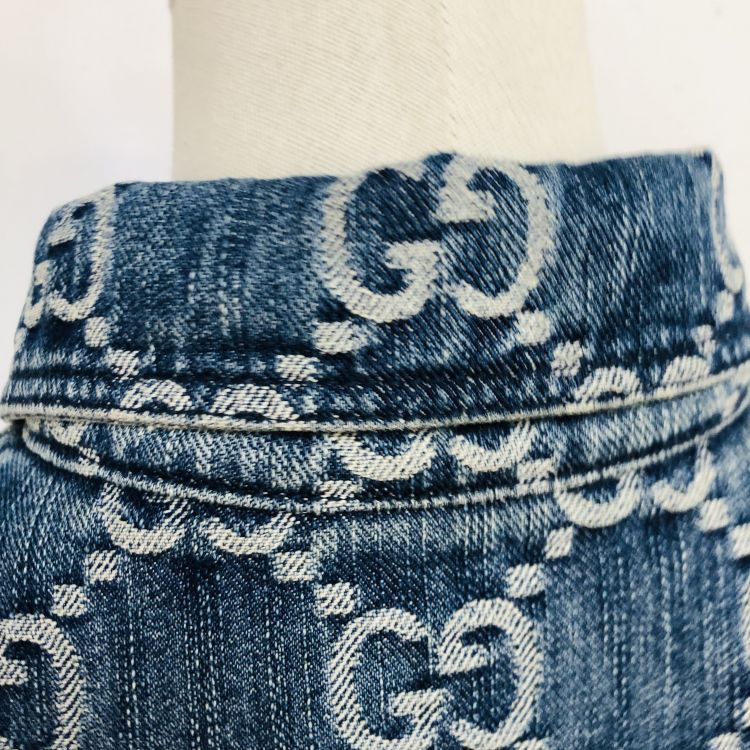 Gucci Gucci GG Monogram Denim Jacket Size S Size US S / EU 44-46 / 1 - 4 Thumbnail