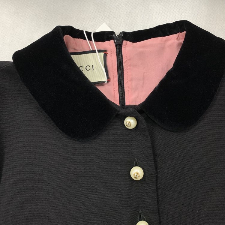 Gucci Gucci Velvet Trim Mini Dress Size 40 Size S / US 4 / IT 40 - 6 Thumbnail