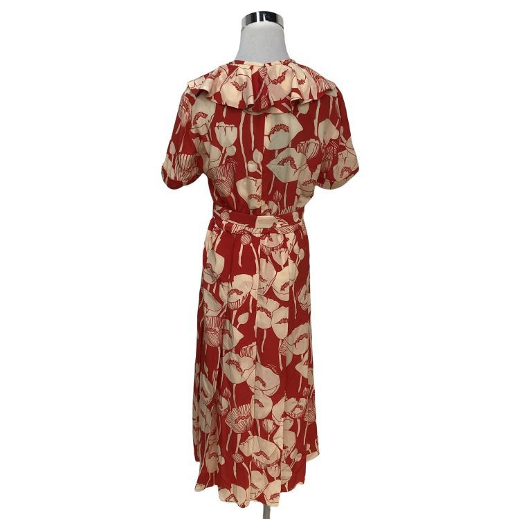 Gucci Gucci Floral Print Silk Midi Dress Size 38 Size XS / US 0-2 / IT 36-38 - 2 Thumbnail