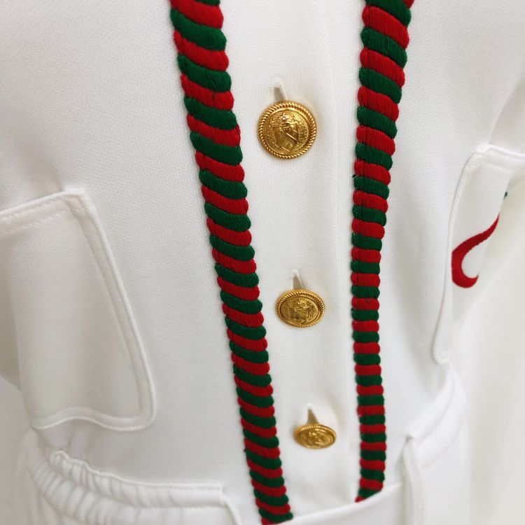 Gucci Gucci Web Trim Button Mini Dress Size XXS Size XXS / US 00 / IT 34 - 8 Thumbnail