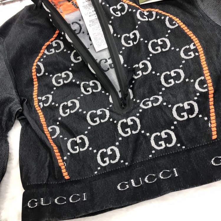 Gucci Gucci Monogram Quarter Zip Crop Top Size M Size M / US 6-8 / IT 42-44 - 6 Thumbnail
