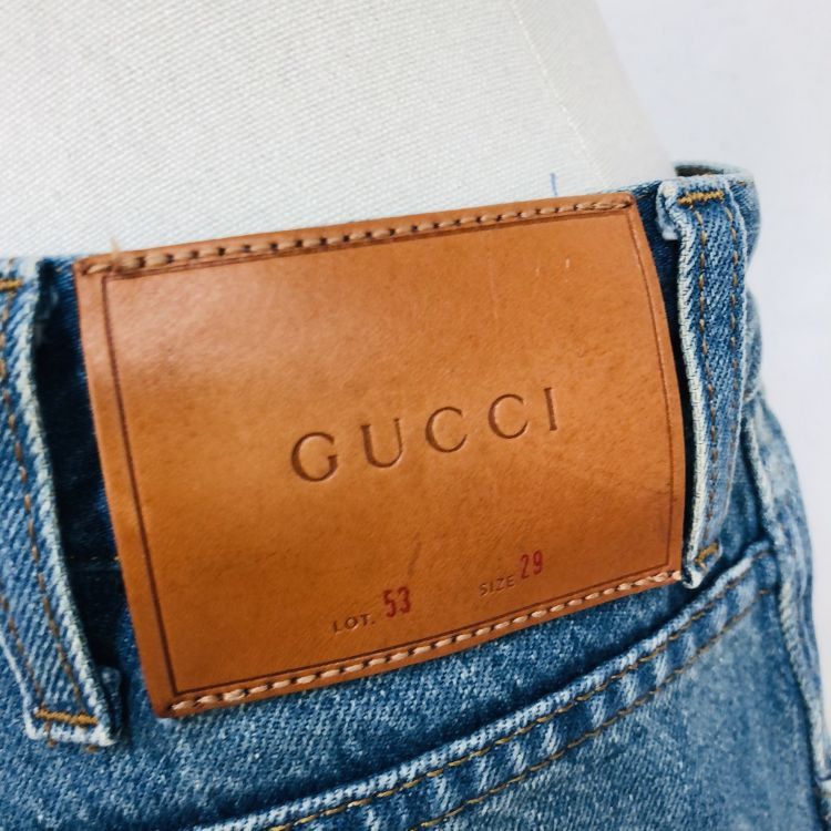 Gucci Gucci Tiger Embroidered Denim Jeans Size 29 Size US 29 - 5 Thumbnail