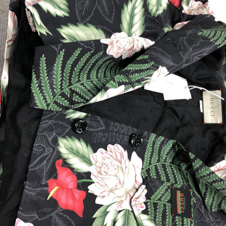 Gucci Gucci Floral Print Silk Button Up Shirt Size 42 Size M / US 6-8 / IT 42-44 - 6 Thumbnail