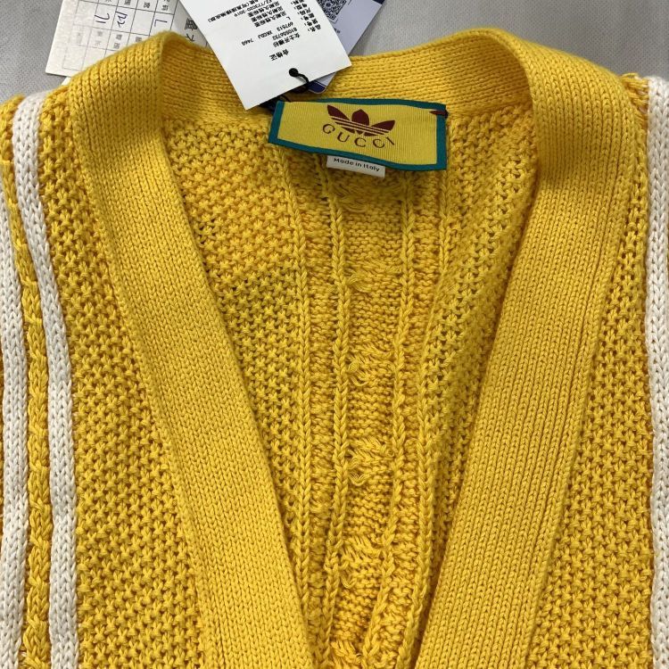 Gucci Gucci x Adidas Trefoil Knit Cardigan Size L Size L / US 10 / IT 46 - 13 Thumbnail