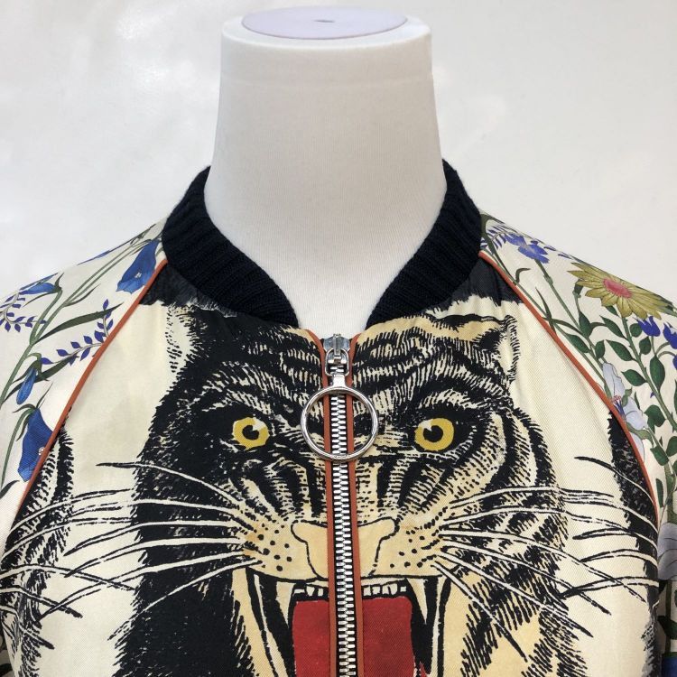 Gucci Gucci Tiger Floral Bomber Jacket Size IT 40 Size S / US 4 / IT 40 - 7 Thumbnail
