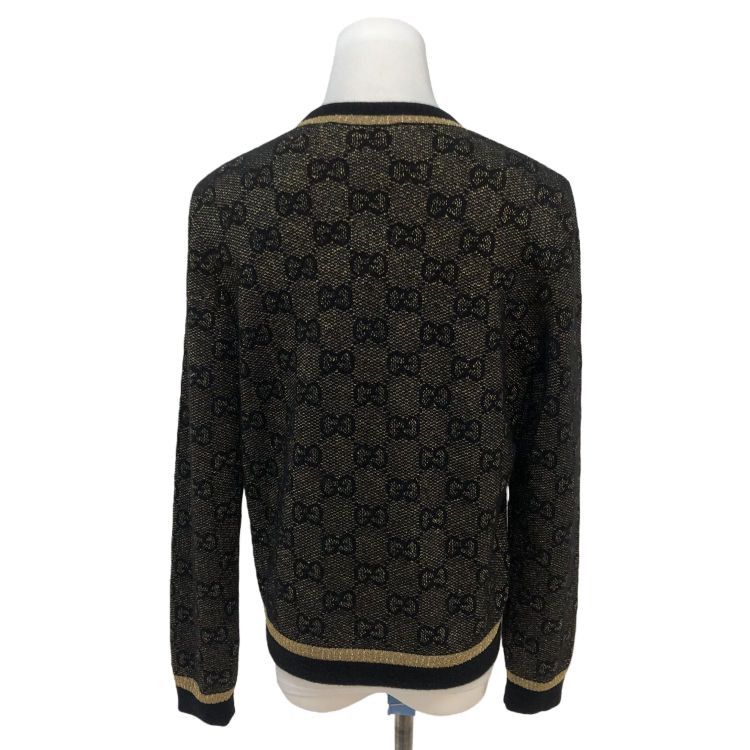 Gucci Gucci GG Monogram Metallic Knit Cardigan Size M Size M / US 6-8 / IT 42-44 - 2 Thumbnail