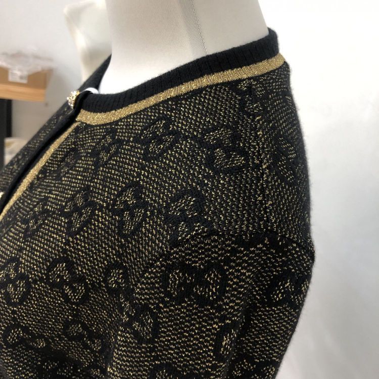 Gucci Gucci GG Monogram Metallic Knit Cardigan Size M Size M / US 6-8 / IT 42-44 - 8 Thumbnail