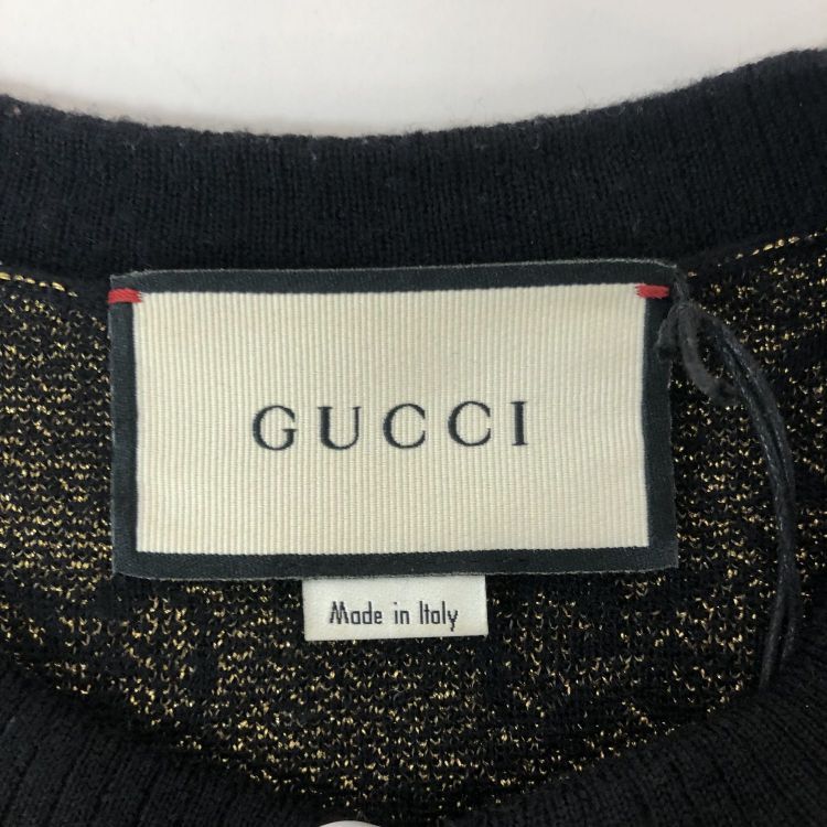 Gucci Gucci GG Monogram Metallic Knit Cardigan Size M Size M / US 6-8 / IT 42-44 - 3 Thumbnail