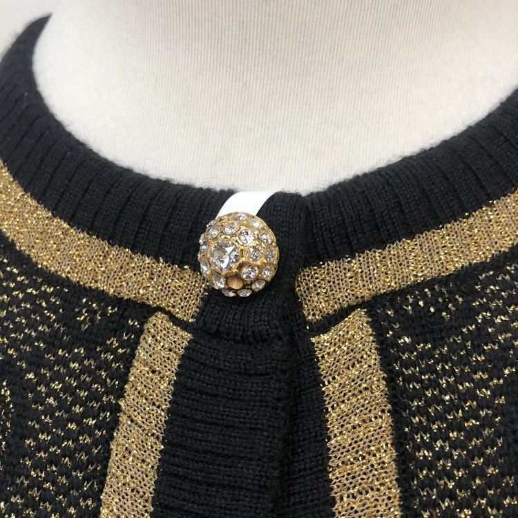 Gucci Gucci GG Monogram Metallic Knit Cardigan Size M Size M / US 6-8 / IT 42-44 - 9 Thumbnail