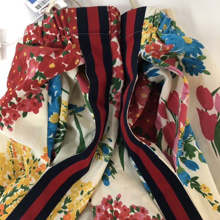 Gucci Gucci Floral Print Web Stripe Pants Size 36 Size 25" / US 0 / IT 36 - 10 Thumbnail