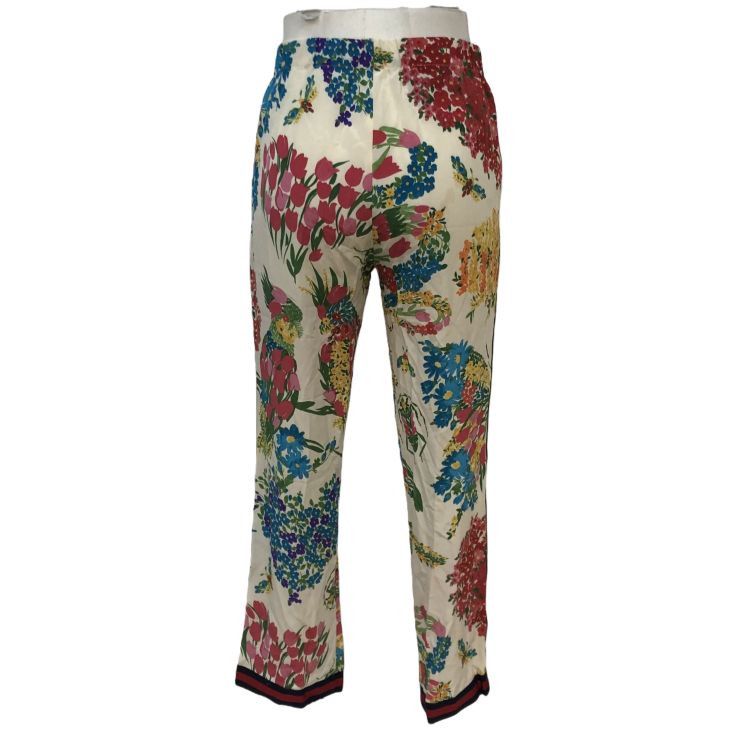 Gucci Gucci Floral Print Web Stripe Pants Size 36 Size 25" / US 0 / IT 36 - 2 Thumbnail