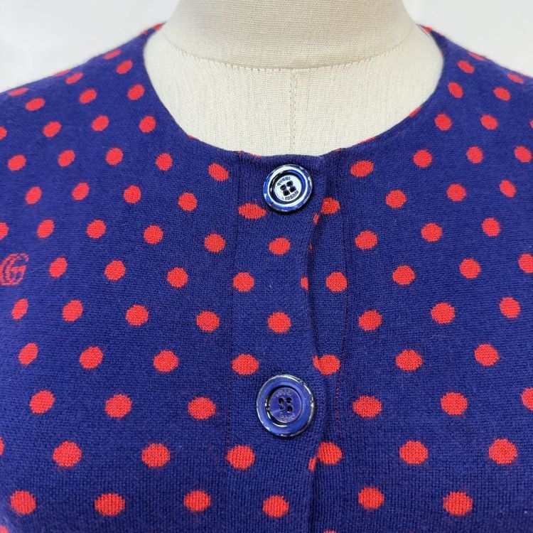 Gucci Gucci GG Polka Dot Wool Cardigan Size S Size S / US 4 / IT 40 - 6 Thumbnail