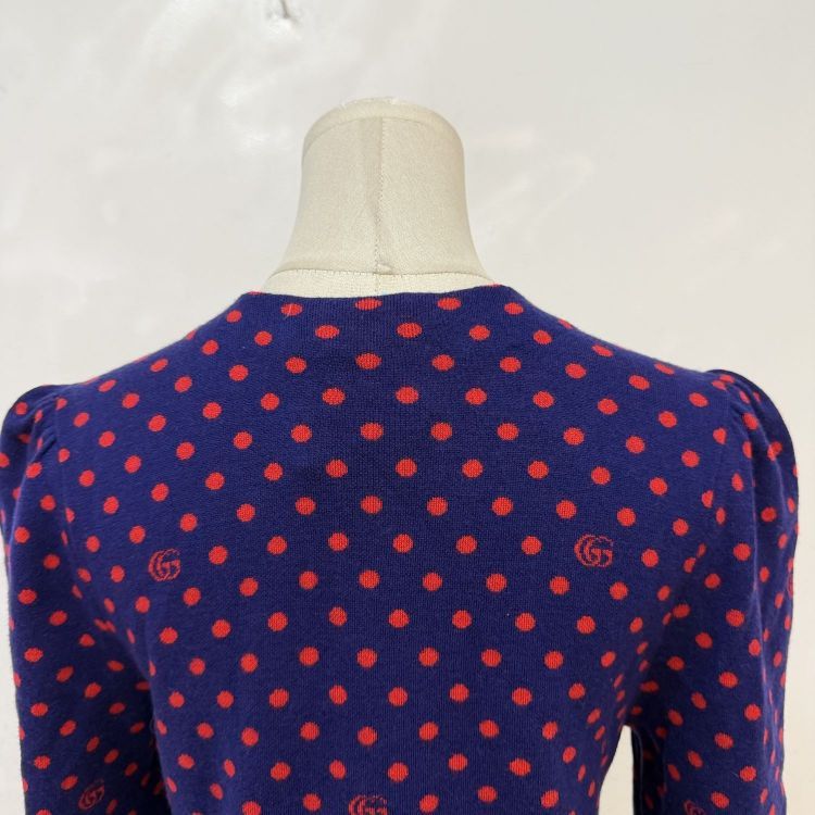 Gucci Gucci GG Polka Dot Wool Cardigan Size S Size S / US 4 / IT 40 - 10 Thumbnail