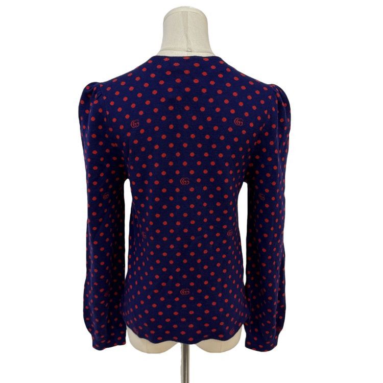 Gucci Gucci GG Polka Dot Wool Cardigan Size S Size S / US 4 / IT 40 - 2 Thumbnail