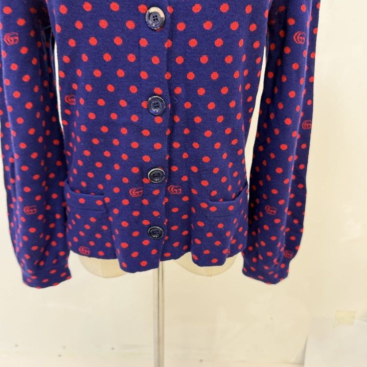 Gucci Gucci GG Polka Dot Wool Cardigan Size S Size S / US 4 / IT 40 - 9 Thumbnail