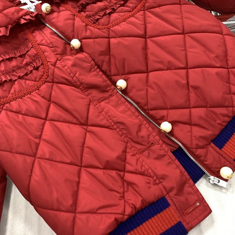 Gucci Gucci Red Quilted Ruffle Jacket Size 40 Size S / US 4 / IT 40 - 8 Thumbnail