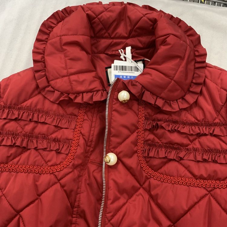 Gucci Gucci Red Quilted Ruffle Jacket Size 40 Size S / US 4 / IT 40 - 6 Thumbnail