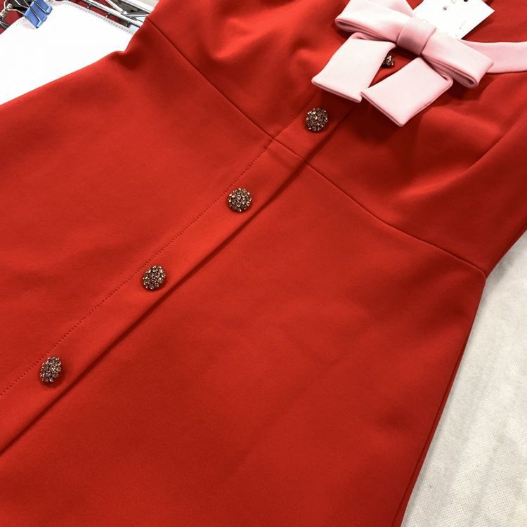 Gucci Gucci Red Bow Mini Dress Size S Size S / US 4 / IT 40 - 8 Thumbnail